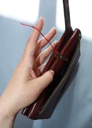 Винтажный кожаный клатч кошелек