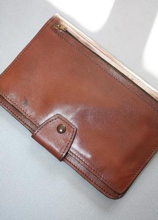 Винтажный кожаный клатч кошелек
