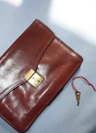 Винтажный кожаный клатч кошелек