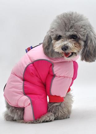 Зимний комбинезон для собак, тёплый пуховик для собак, куртка, комбинезон закрытый живот