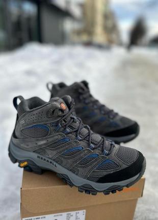 Мужские оригинальные зимние треккинговые ботинки merrell moab 3 mid горизонтальноx 590357896 фото