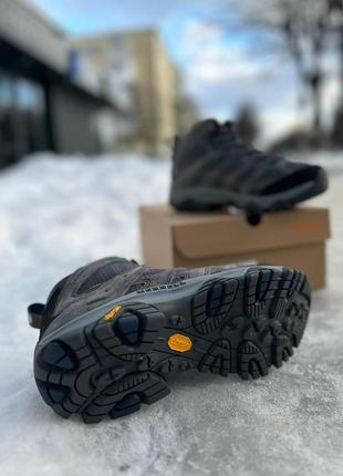 Мужские оригинальные зимние треккинговые ботинки merrell moab 3 mid горизонтальноx 590357894 фото