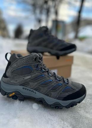 Чоловічі оригінальні зимові трекінгові черевики merrell moab 3 mid gtx j035789