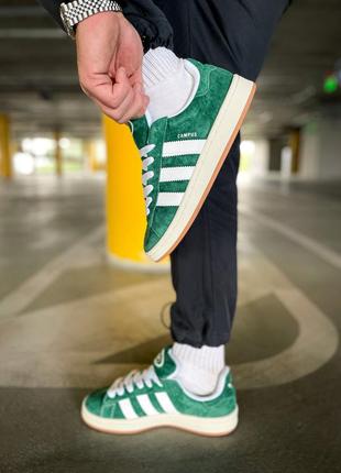 Чоловічі кросівки adidas campus 00s "dark green"2 фото