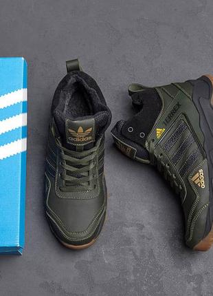 Мужские зимние ботинки adidas terrex green