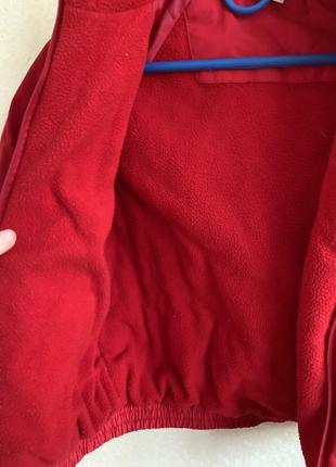 Червона демісезонна куртка buba 110-116. вітровка на флісі унісекс3 фото