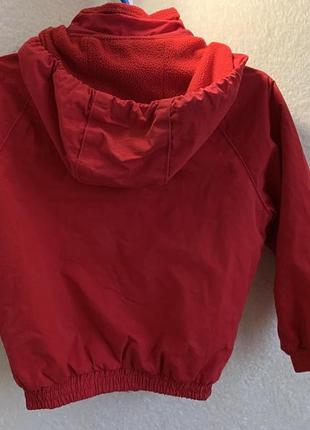 Червона демісезонна куртка buba 110-116. вітровка на флісі унісекс4 фото