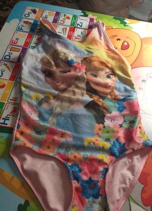 Купальник эльза,дисней4-6,110-116см