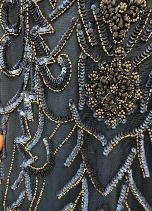 Коктейльна сукня розшита бісером pissarro dress в стилі гетсбі3 фото