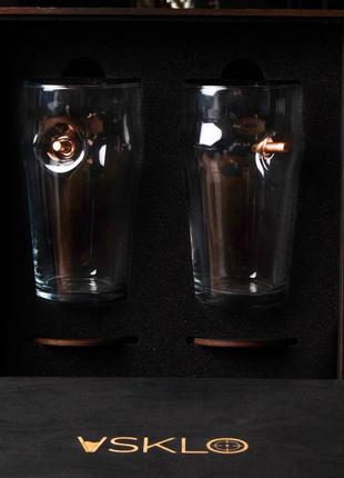 Рюмка стопка скляна чарка зі справжньою кулею 7.62 мм5 фото