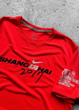 Nike running dri-fit shanghai marathon men’s just do it short sleeve sport t-shirt спортивна футболка5 фото