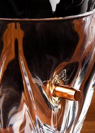 Рюмка стопка скляна чарка зі справжньою кулею 7.62 мм2 фото