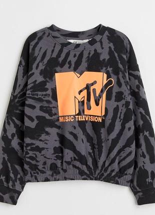 Дитячий джемпер світшот на флісі mtv h&m на дівчинку підлітка 430021 фото