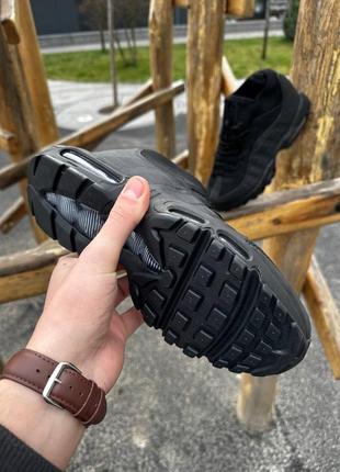 Чоловічі зимові термо кросівки, снікербути, nike air max 95 sneakerboot. чорні8 фото