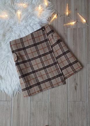 Тепла міні спідниця на запах