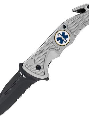 Спасательный складной нож mil-tec rescue silver 15323018