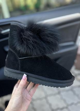 Натуралка зимние угги замша н ❄ натуральная кожа уггі шкіра на меху платформа