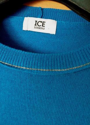 Ice iceberg мужской пуловер свитер голубой повседневный9 фото
