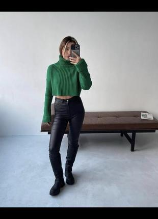 Брюки скинни эко кожа