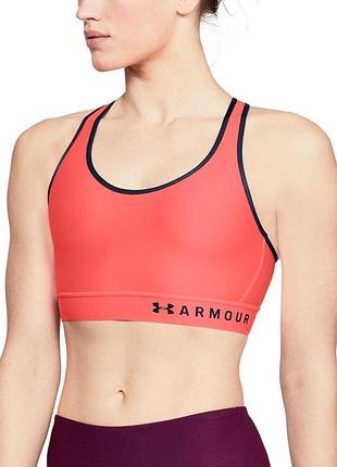 Жіночий червоний топ armour mid keyhole bra m з німеччини