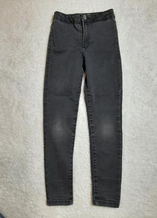 Классные джинсы цвета графит zara kids на девочку, серые джинсы2 фото