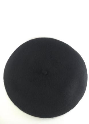 Черный берет женский шерстяной теплый зимний французский классический женские шапки...