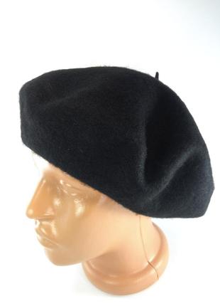 Черный берет женский шерстяной теплый зимний французский классический женские шапки...