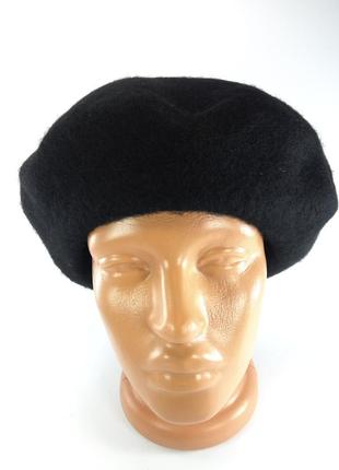 Черный берет женский шерстяной теплый зимний французский классический женские шапки...
