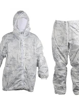 Камуфляжный костюм военный маскхалат multicam alpine зима мультикам (кавер на шлем в подарок)