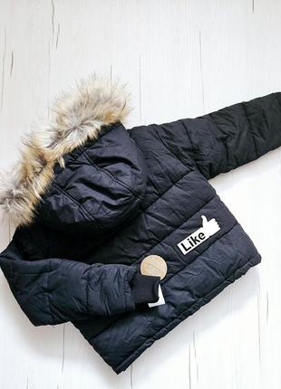 Куртка зимняя черная детская, парка для девочки/мальчика, 10-11роков, 140-146см6 фото