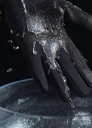 Молодежные мужские перчатки перчатки варежки непромокаемые теплые сенсорные тактические6 фото