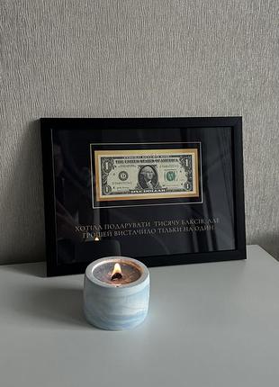 Доллар в рамке &lt;unk&gt; подарок &lt;unk&gt; декор