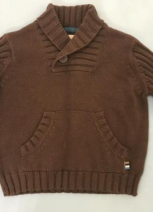 Стильный и красивый хлопковый светер тм mothercare на возраст 18-24 мес. 92 см