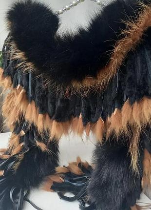 Вінтажний хутряний комірець,  накидка rizal,