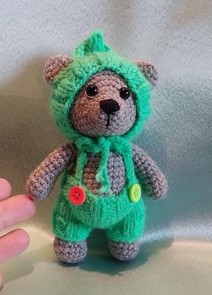 Ведмідь м'яка іграшка, ведмежа в зимовому одязі, ручна робота2 фото
