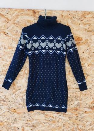 Хорошее зимнее теплое платье на девочку 12 лет