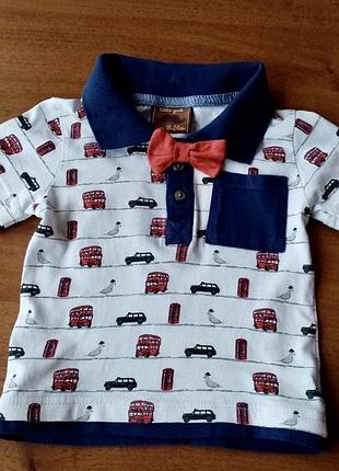 Little gent (12-18 мес) хлопковое поло для мальчика