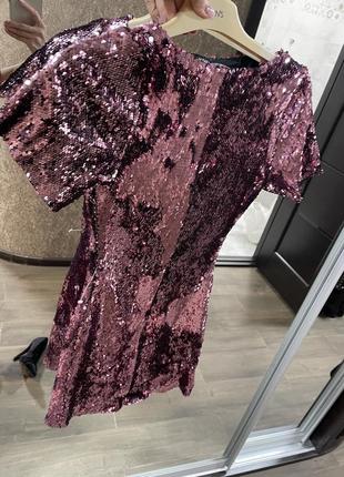 Вечернее платье пайетки zara 4