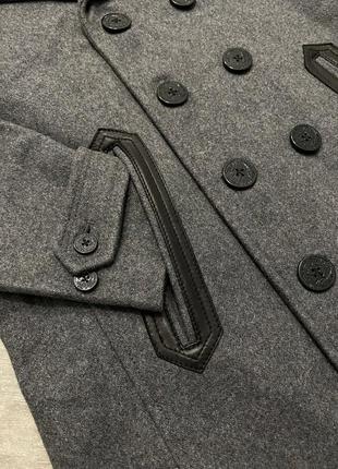 Двобортне шерстяне пальто diesel wudy double breasted wool peacoat4 фото