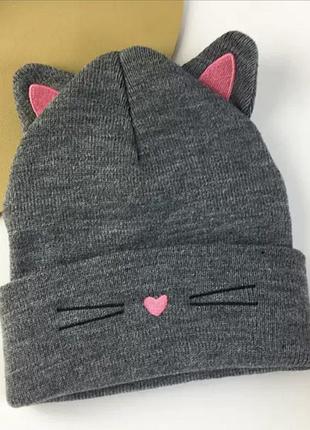 Шапка-котик детская 2-8р