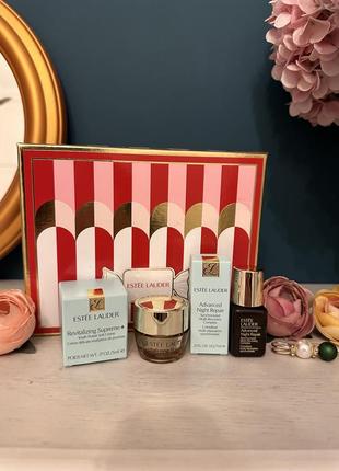 Подарунковий набор estée lauder крем estee lauder revitalizing supreme 5мл + сиворотка advanced 7мл