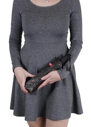 Модный женский зонт автомат чёрный de esse 3148-ч