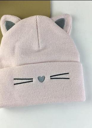 Шапка з вушками дитяча 2-8р