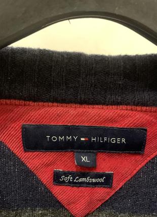 Свитер джемпер свитшот tommy hilfiger шерстяной синий серый мужской3 фото