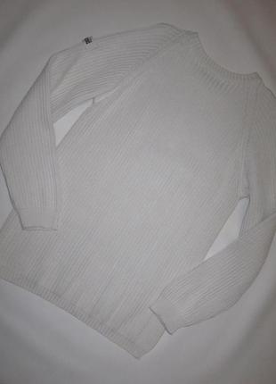 Белый хлопковый свитер timberland4 фото
