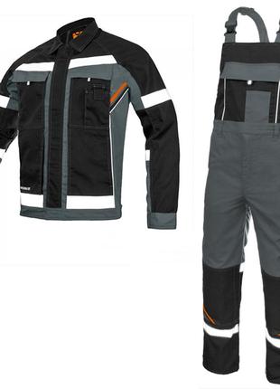 Спецодежда комплект куртка и полукомбинезон защитная роба костюм специалиста для персонала униформа