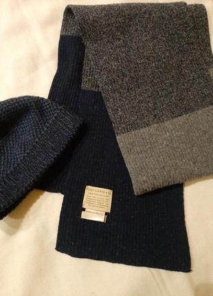 Італійський вовняний шарф преміум клас бренд