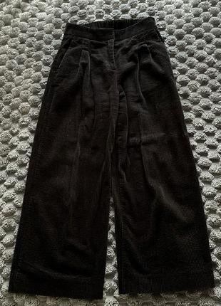 Вельветовые черные брюки mango, размер xs