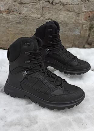 Ботинки тактические "пегас" зимние черные2 фото
