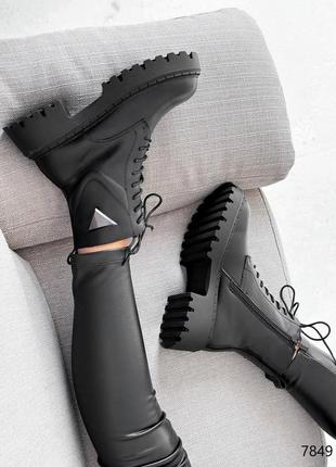 Ботинки женские trino черный зима2 фото